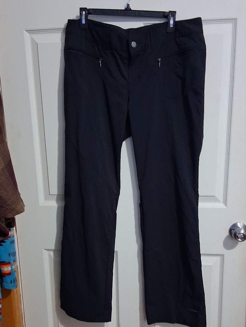 Columbia Black Women's Hiker Pants Stretch Lightweight Size 16 / Zipper Pockets